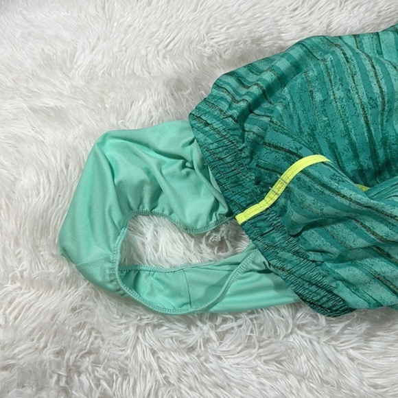 Under Armour Turquoise Green Striped Athletic Shorts - Picture 8 of 8